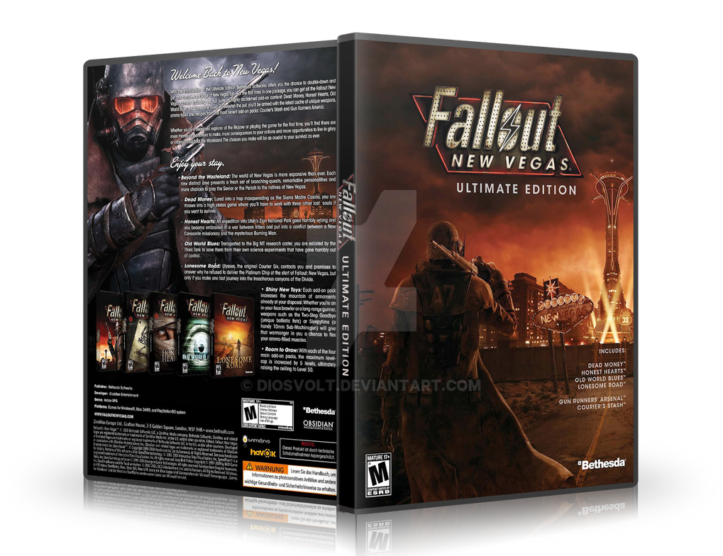 Fallout New Vegas Ultimate Edition retail cover by diosvolt on DeviantArt