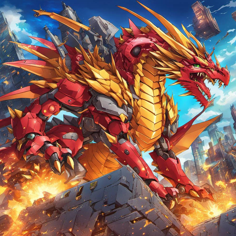 Dragon Rov Robo Dragon Destroing a.city by mattzzarella on DeviantArt