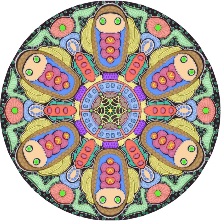 Mandala drawing 7 - colored