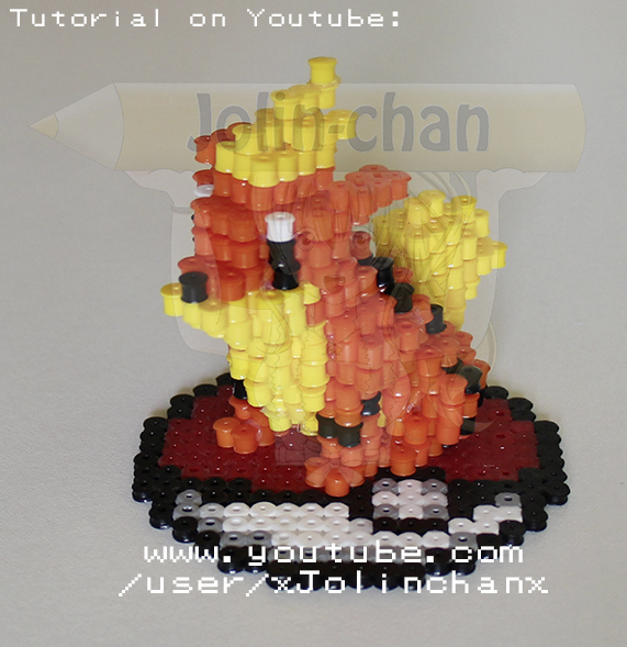 Growlithe Perler Bead 3D Tutorial