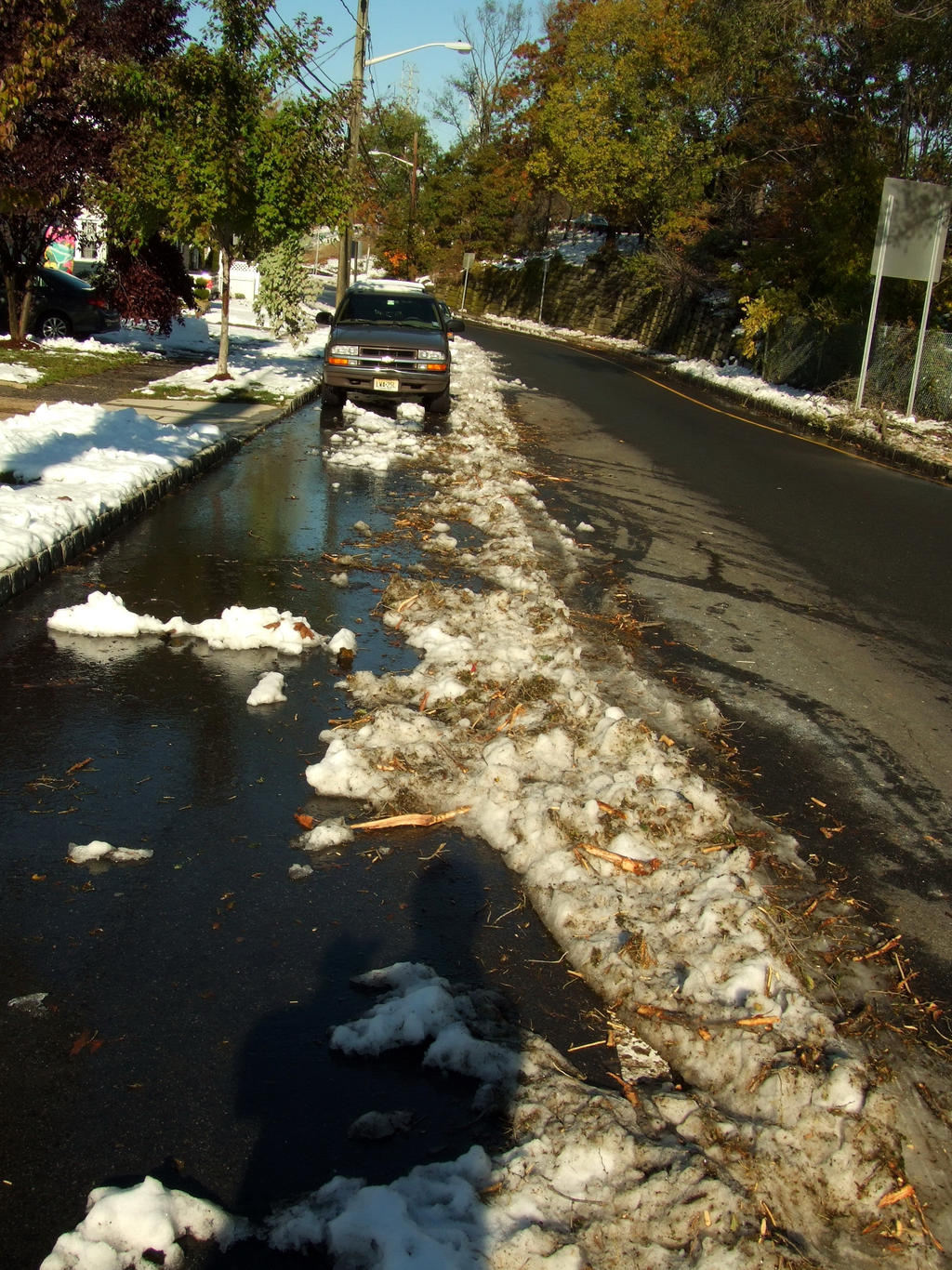 My street after October snow storm 1