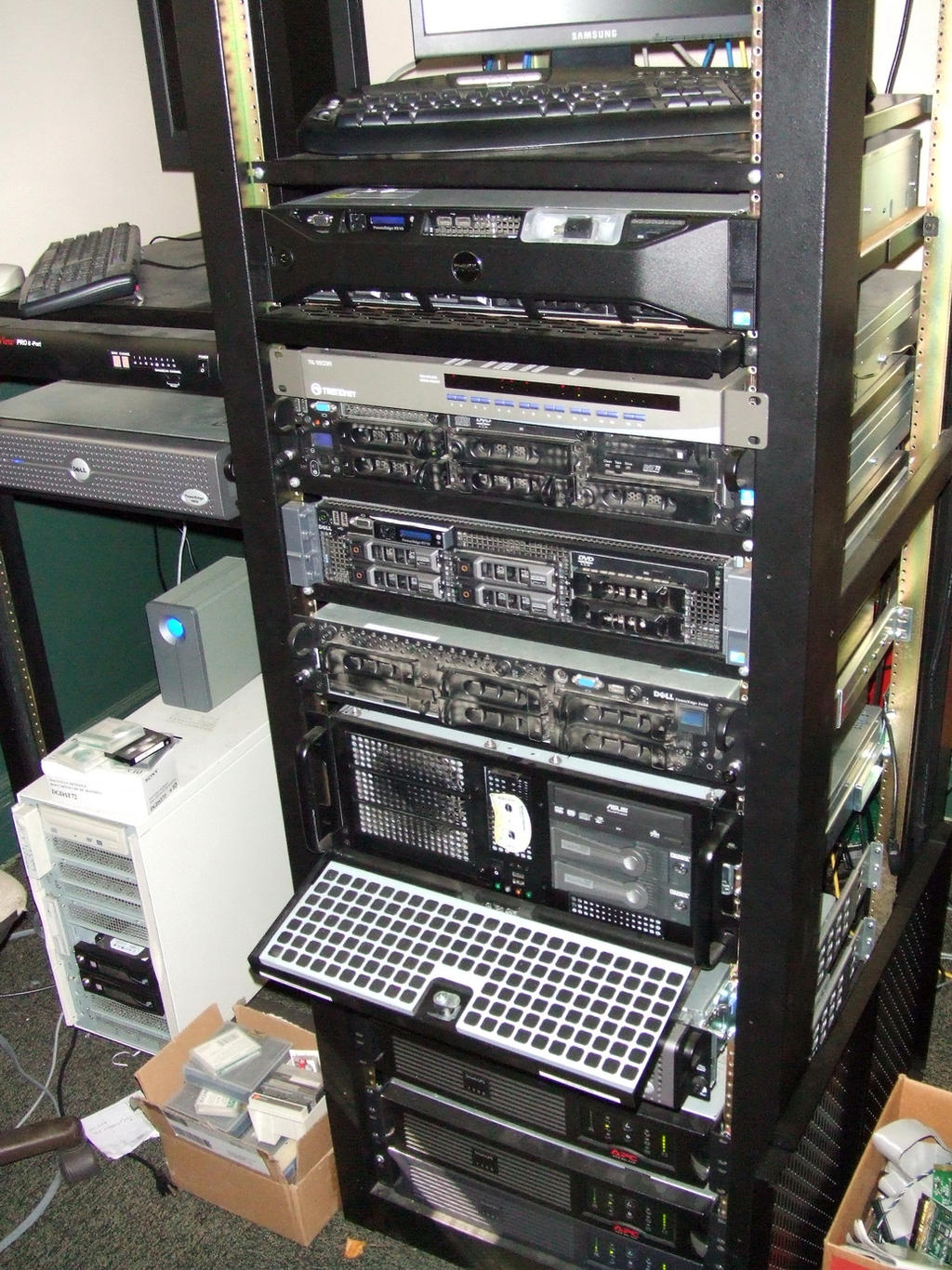 Server rack at my old job (2012)