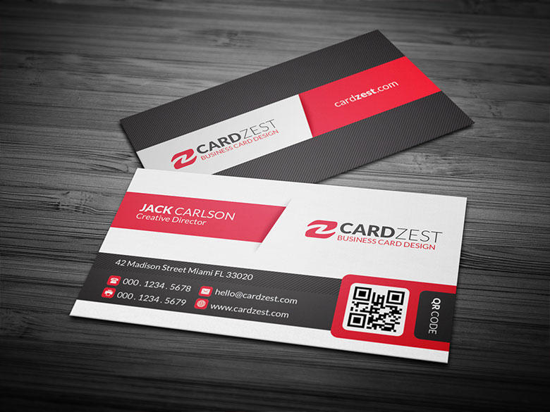 Bold Modern Qr Code Business Card Template By Mengloong On Deviantart