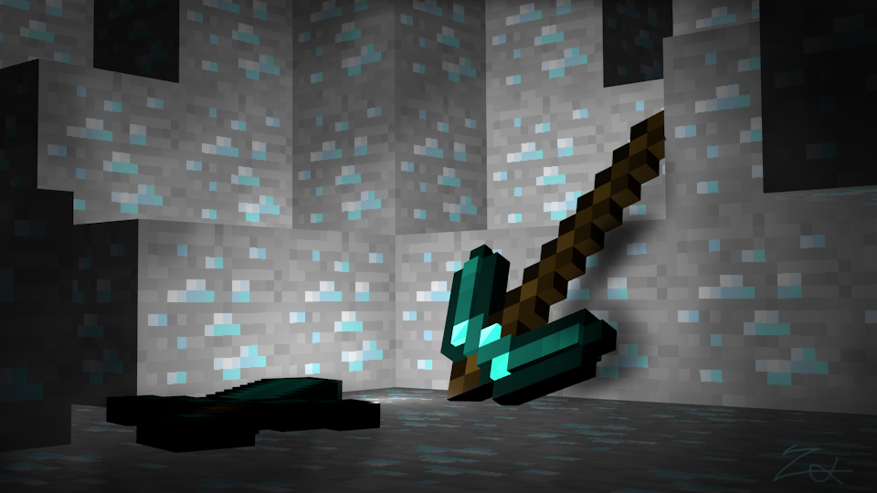 Diamond ! (Wallpaper Minecraft) by ZuquitAlpha on DeviantArt Diamond ! (Wallpaper Minecraft) by ZuquitAlpha on DeviantArt
