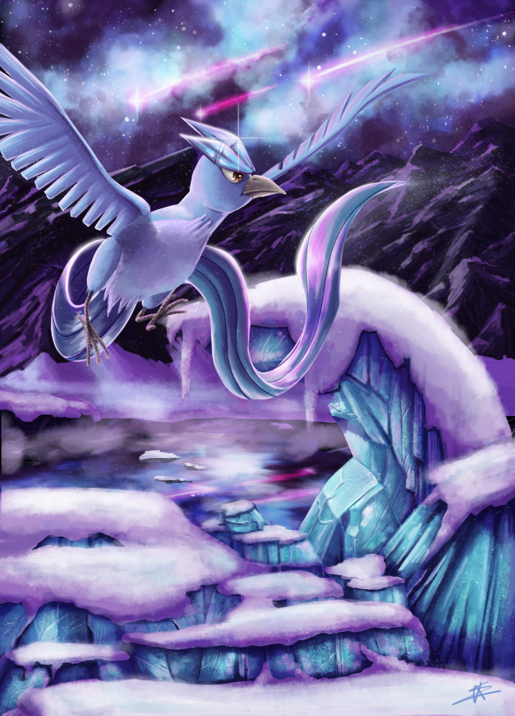 Shiny Galarian Articuno by TheGlitchyDemon on DeviantArt