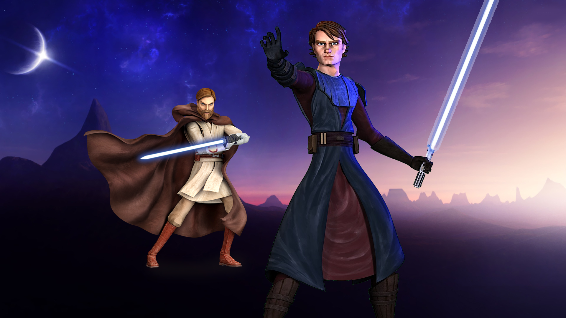 Anakin and Obi Wan Wallpaper by Drumsweiss on DeviantArt Anakin and Obi Wan Wallpaper by Drumsweiss on DeviantArt