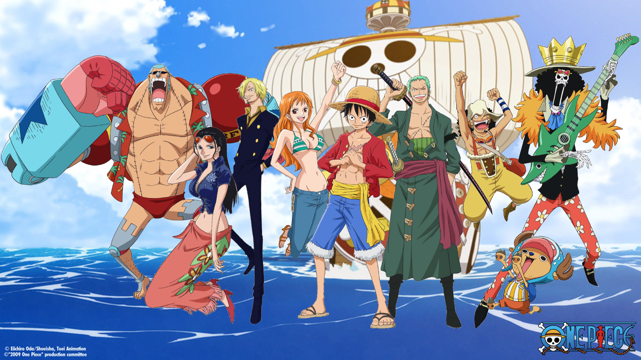 one piece straw hat crew wallpaper