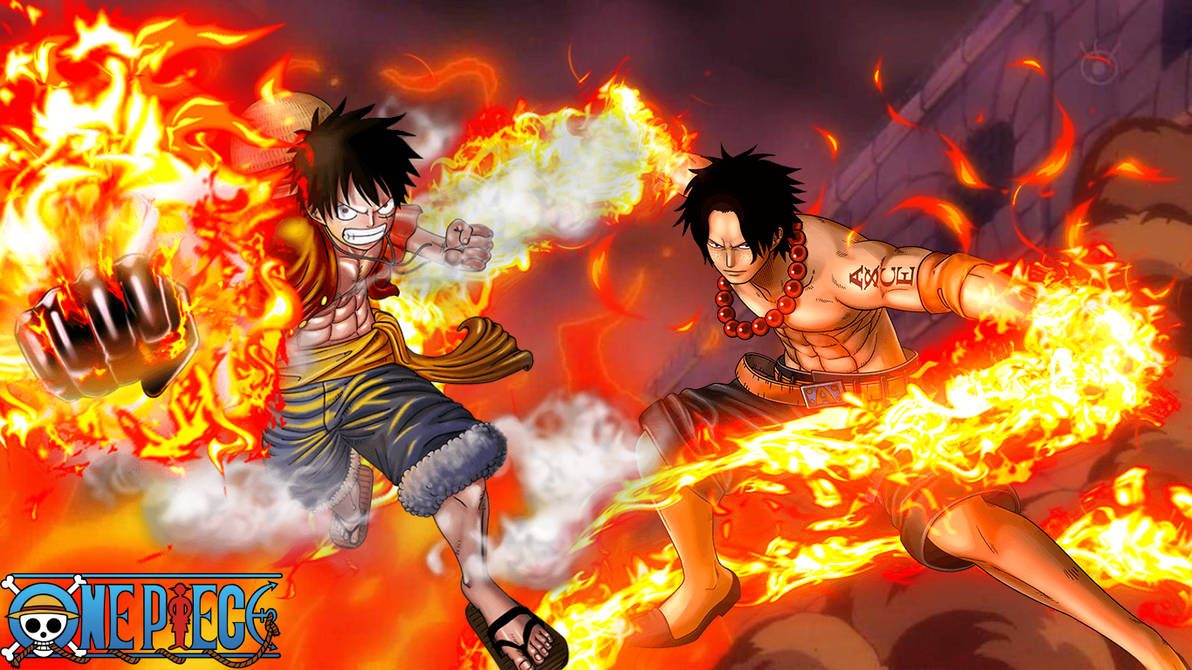 Luffy and Ace Wallpaper by Drumsweiss on DeviantArt