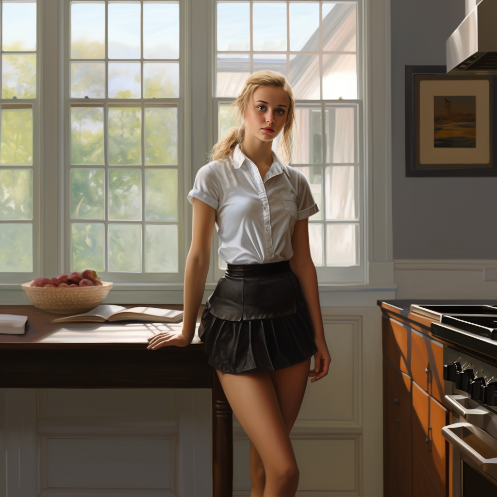 In the Kitchen by girlsofmidjourney on DeviantArt