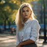 Schoolgirl in the Park (1/4)