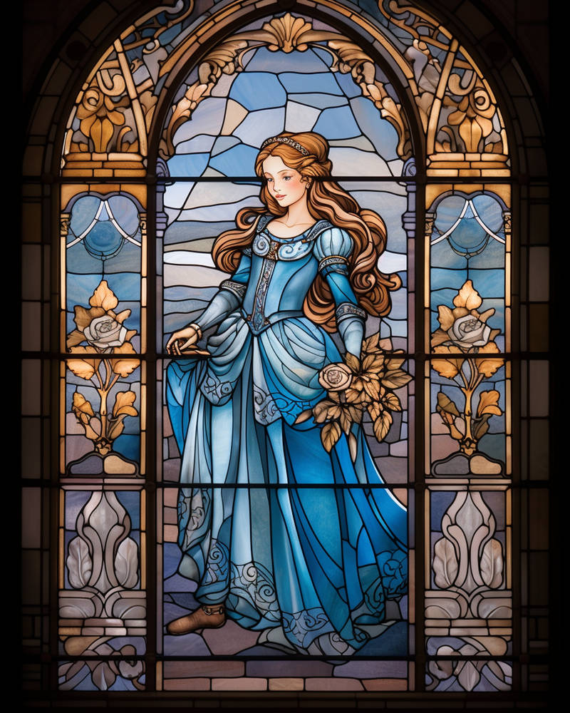 Window Design Princess Stained Glass Window Princesses (3/4) by girlsofmidjourney on DeviantArt