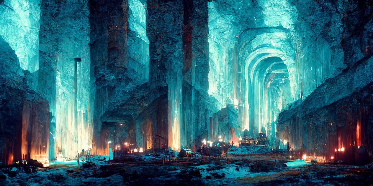 Alienplanet landscape - deep mines of Shanta by Melodyver on DeviantArt