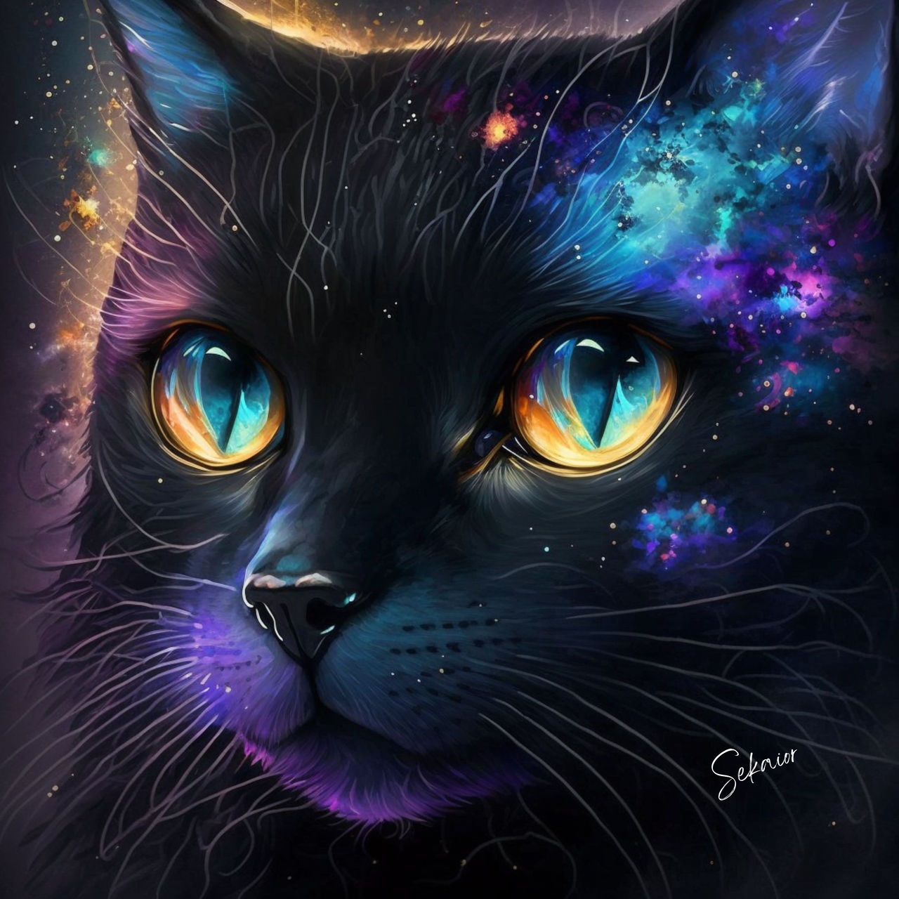 Galaxy Cat by Sekaior on DeviantArt
