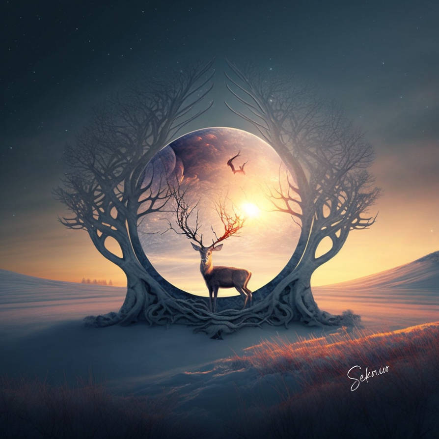 Winter Solstice Stag by SerrKai on DeviantArt