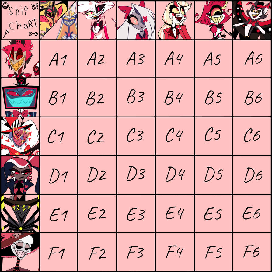 Hazbin hotel ship grid by RockstarPenelope on DeviantArt