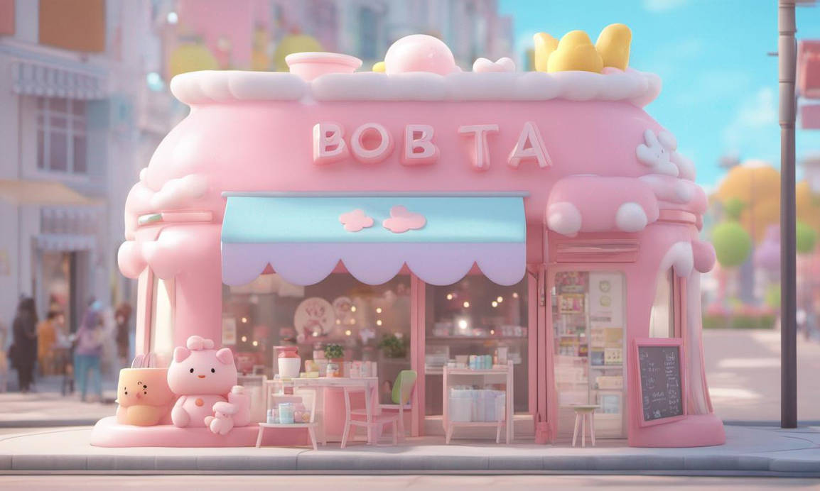 Boba Tea Shop Exterior by Controllax2 on DeviantArt