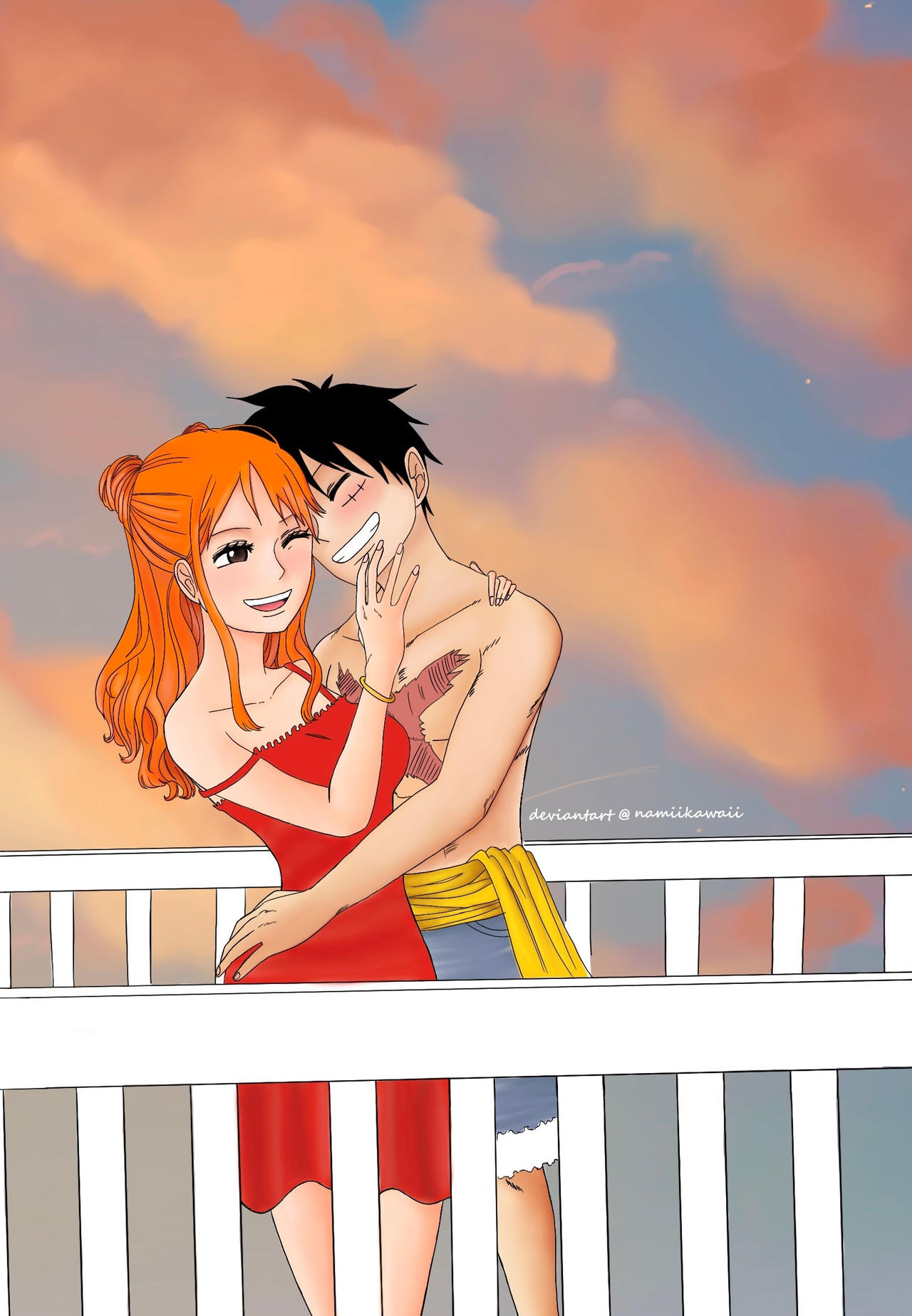 Luffy X Nami Romantic Sunset One Piece By Namiikawaii On DeviantArt luffy-x-nami-romantic-sunset-one-piece-by-namiikawaii-on-deviantart