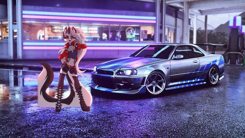 Loona And Nissan Skyline R34 GT R By Loonalover2007 On DeviantArt loona-and-nissan-skyline-r34-gt-r-by-loonalover2007-on-deviantart