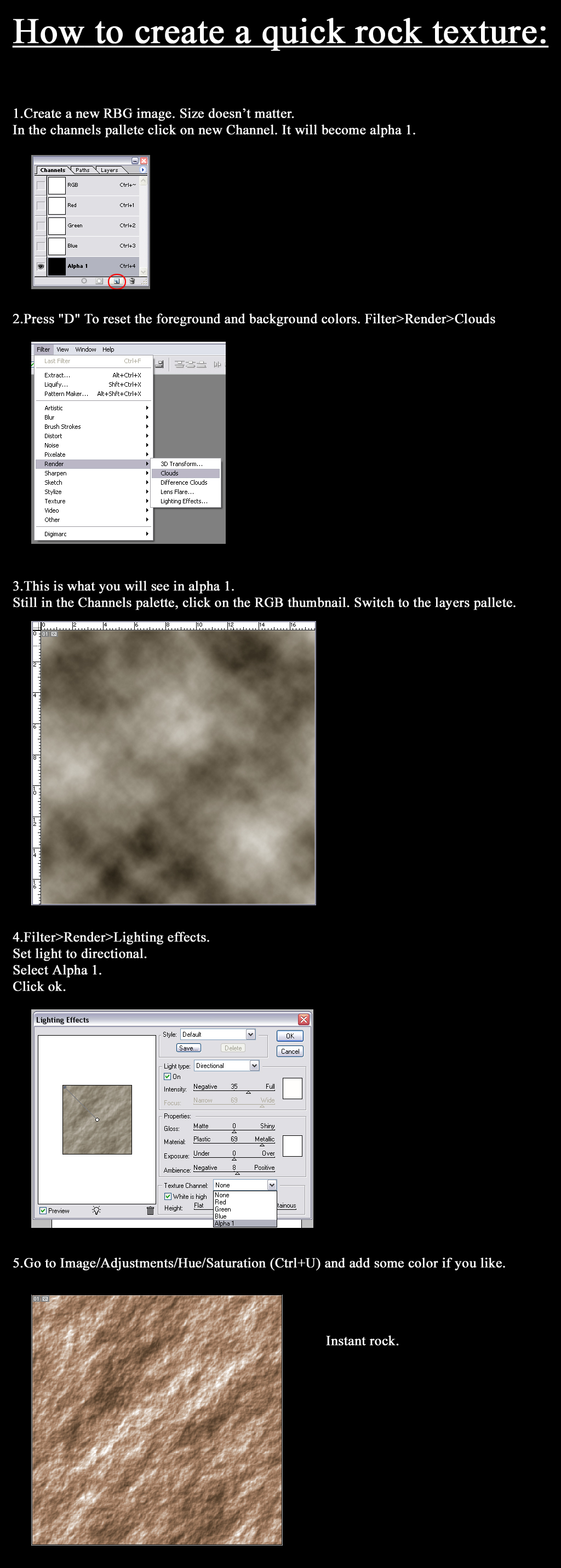 Rock texture tutorial