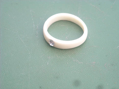 bone ring with inset stone