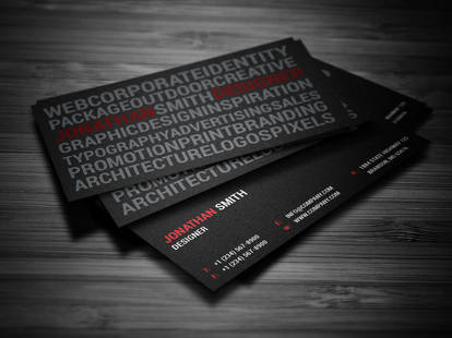 Creative Typography Business Card