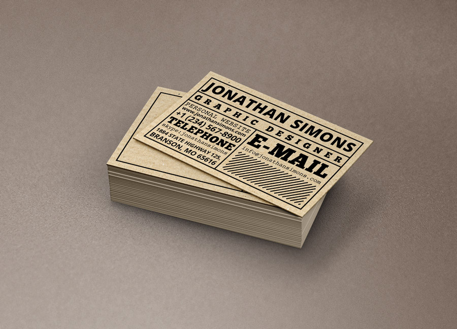 Cardboard Ticket Business Card