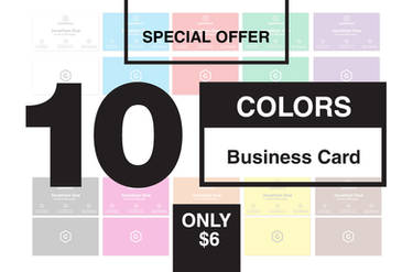 Simple Business Card 10 Colors