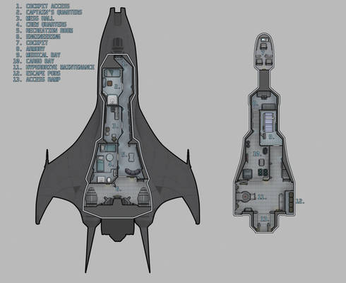 Arakyd Blastwasp-84 gunship deckplans