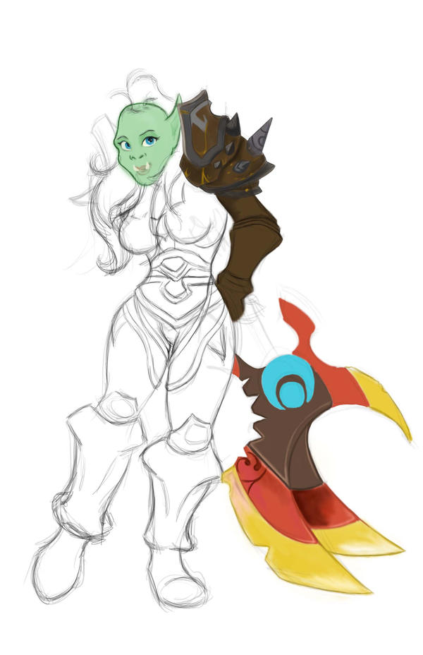 Female Orc - In Progress by Miken101