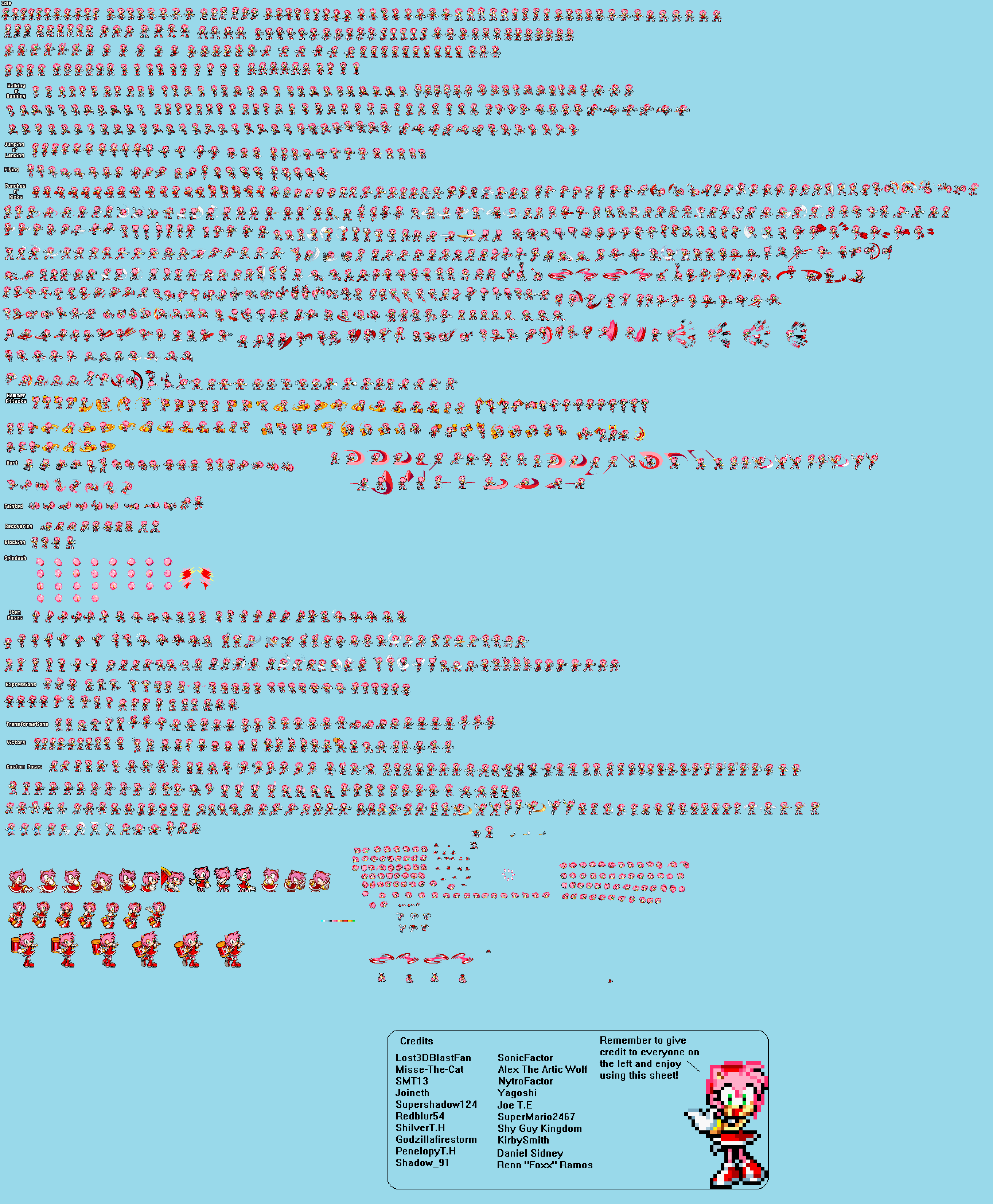 Sonic ATS/Mighty The Armadillo Sprite Sheet Remade by RedactedAccount on  DeviantArt