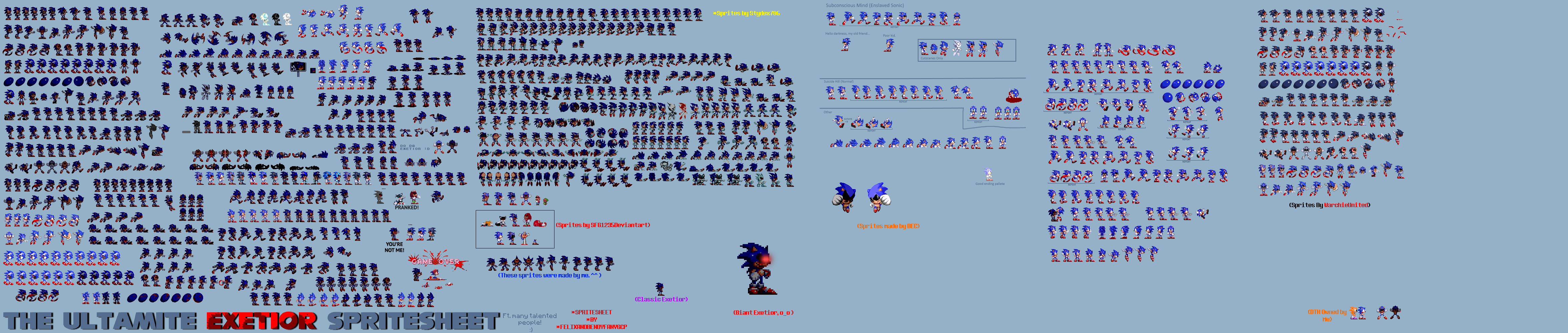 Exetior's Tails sprite sheet by IzanagiUniverse on DeviantArt