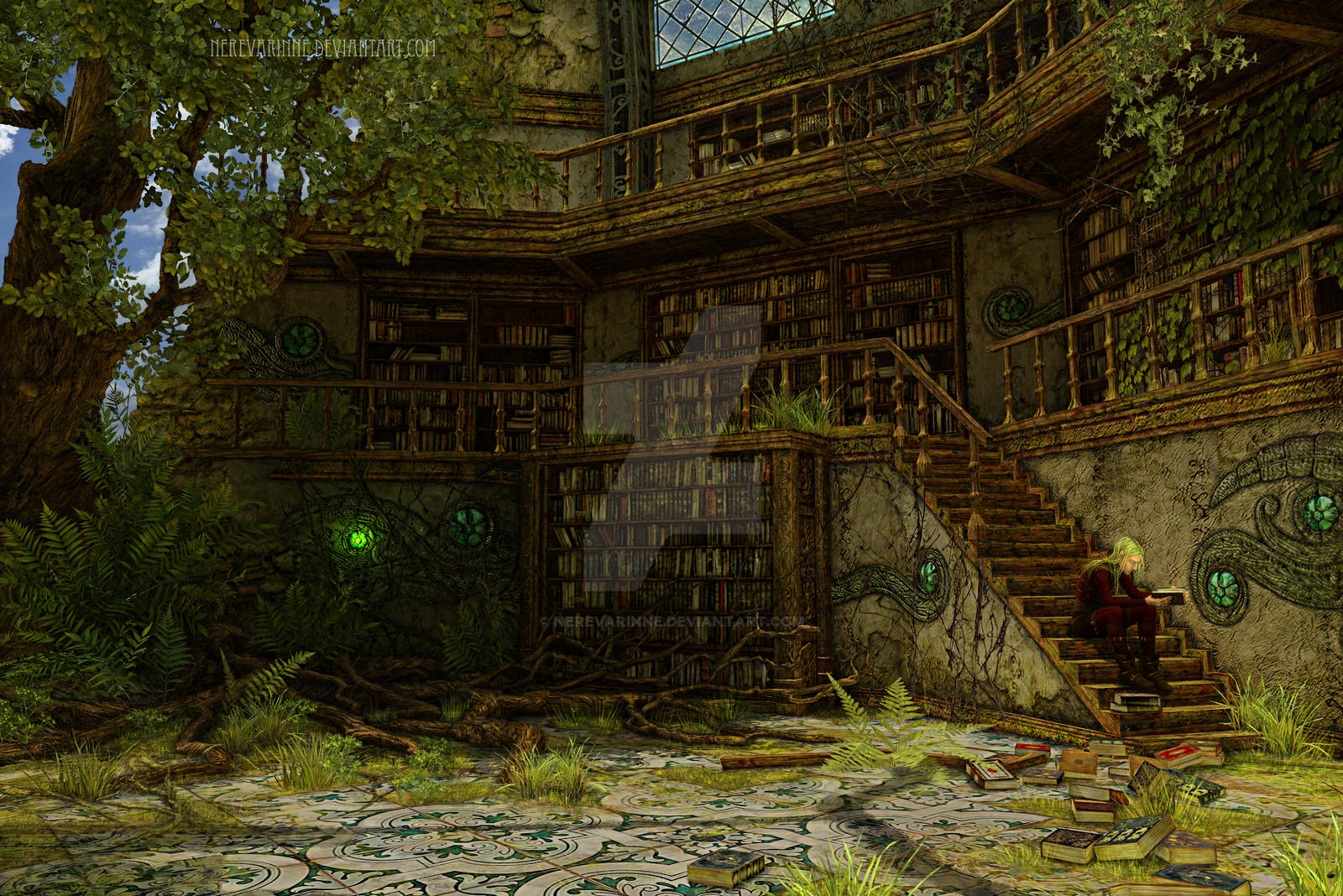 Old Ruined Library II by Nerevarinne on DeviantArt
