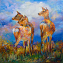 Deer painting, deer art , Leon Devenice