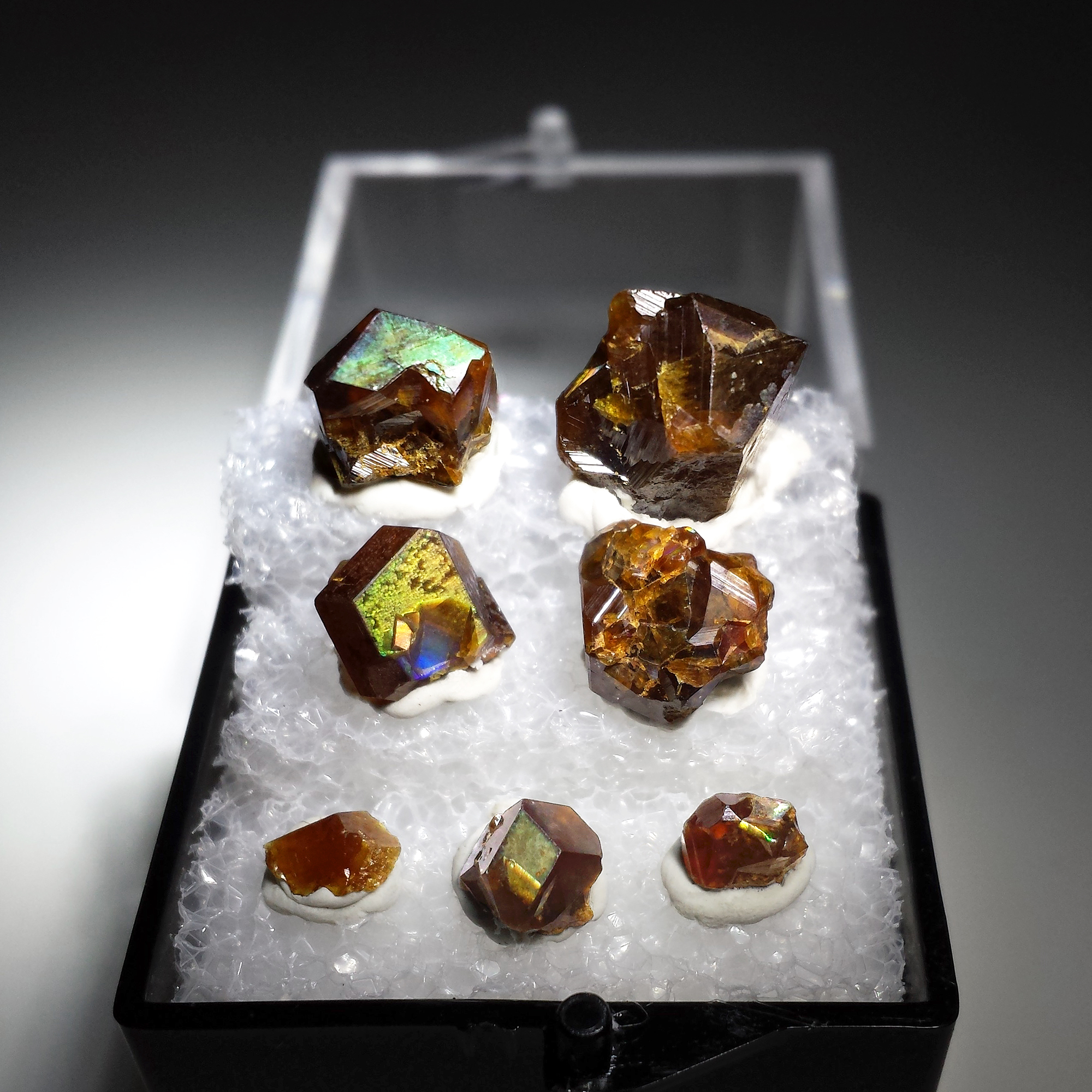 Iridescent 'Rainbow' Andradite Garnets - Japan