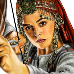 Halime Sultan digital portrait