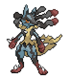 How to Make Pokemon Sprites (Mega Lucario) 