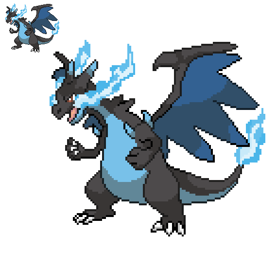 mega charizard x sprite gif