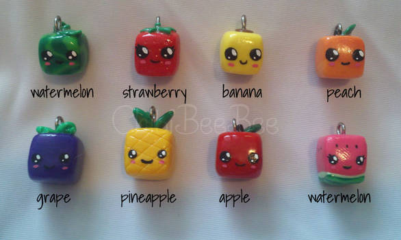 Assorted Cube Fruit Charms