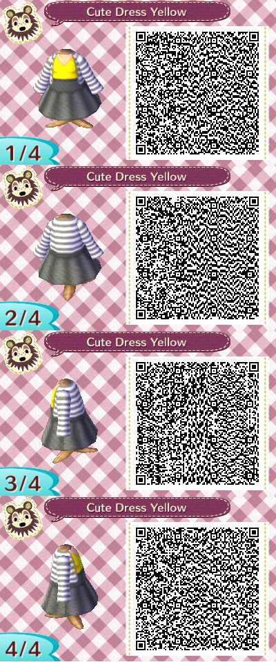 Cute Dress Yellow QR Code