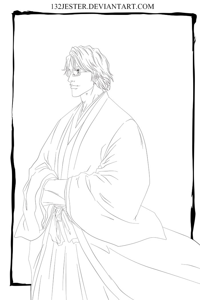 Aizen | Bleach 100 cover | Lineart