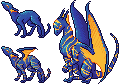 Striped Dragon Set