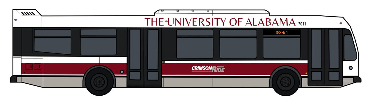 University of Alabama Bus | NovaBus by BusDrawingCentral on DeviantArt