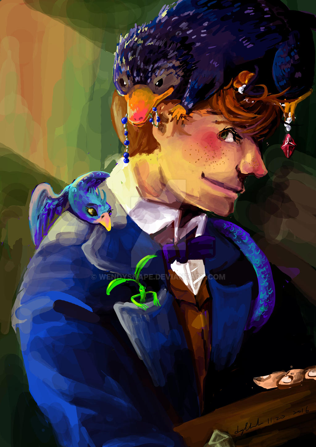 Newt Scamander Fanart From FB By Wendysnape On DeviantArt newt-scamander-fanart-from-fb-by-wendysnape-on-deviantart