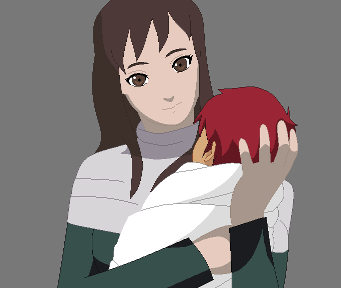 Sasori's mother holding baby Sasori