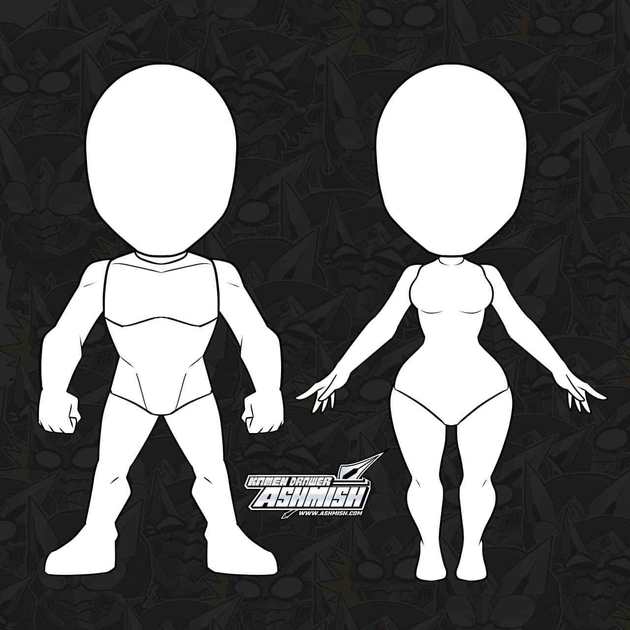 chibi female body template