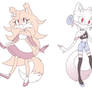LOWERED PRICE - Foxy adoptables (1/2 open)