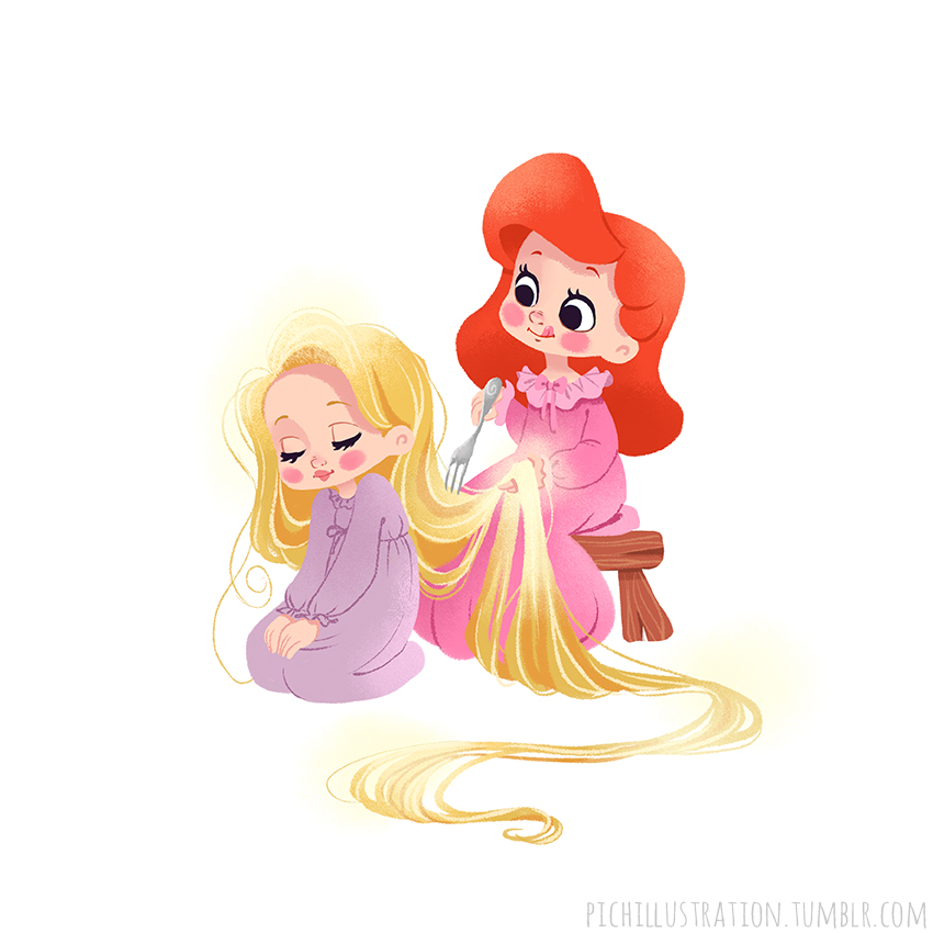 Rapunzel x Ariel by Chpi