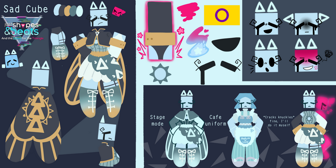 Sad Cube Reference Sheet by BlixerTheYandere on DeviantArt