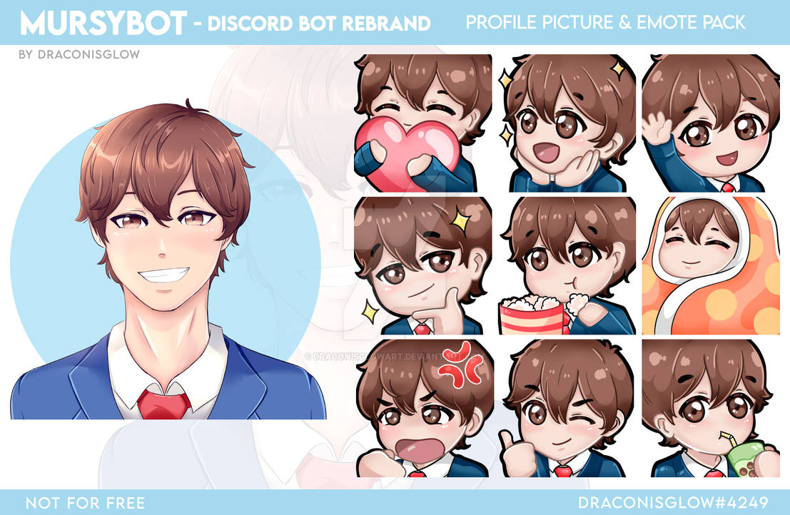 PFP and emote pack Commission - Discord Bot by DraconisglowArt on ...