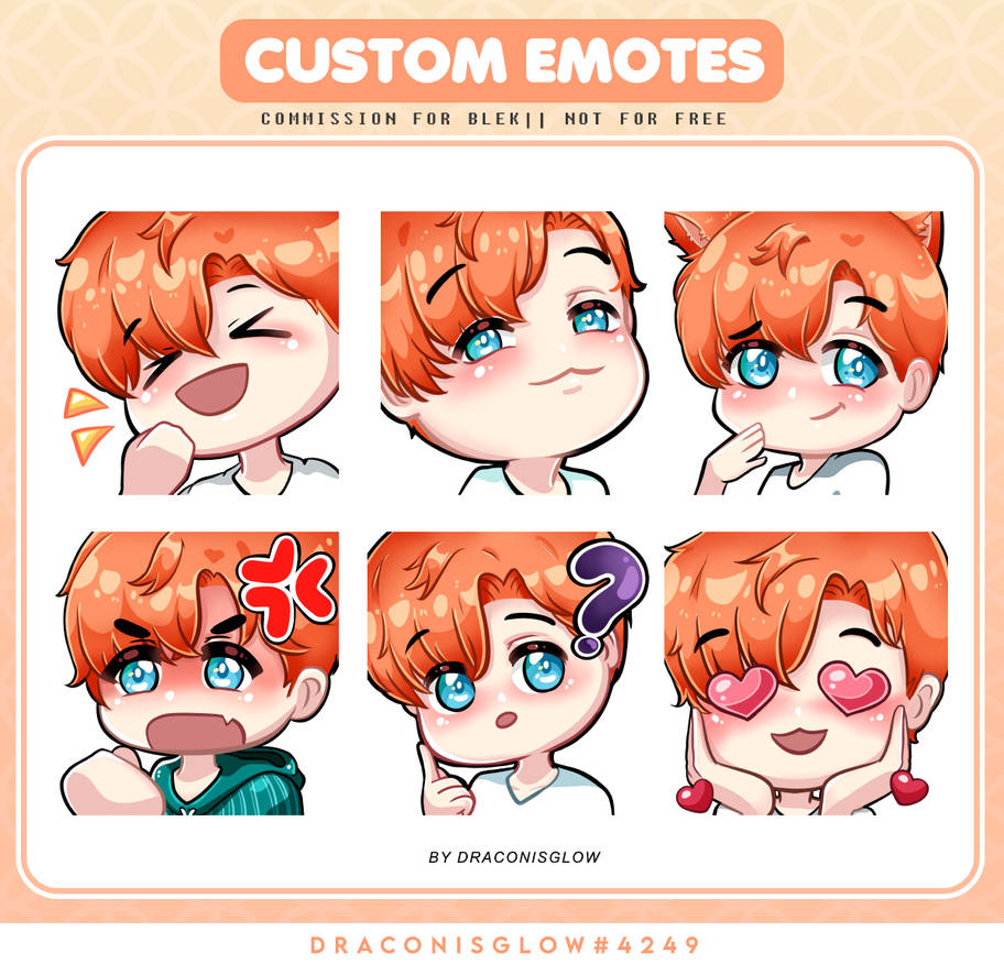 Custom Emotes Pack - Commission by DraconisglowArt on DeviantArt
